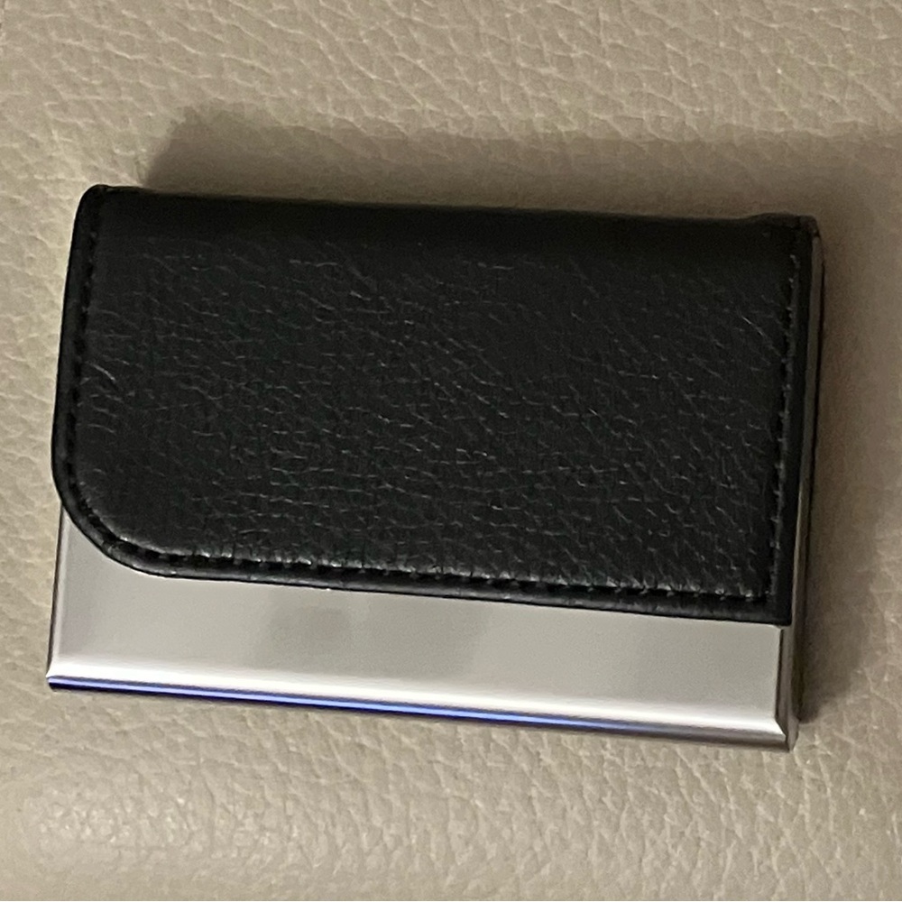 Black and Silver Business Card Holder